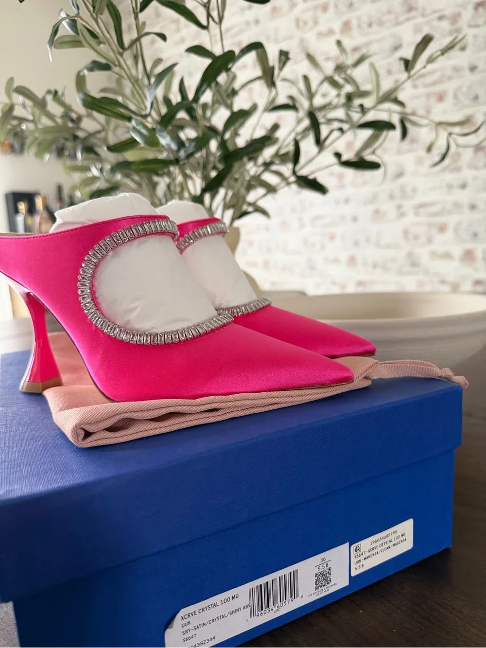 Stuart Weitzman satin mules